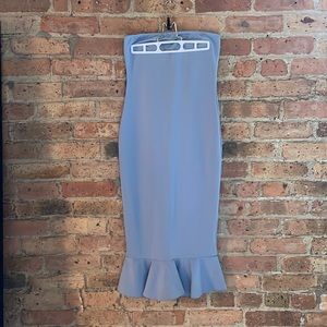 Pretty Little Thing Blue Bandeau Dress